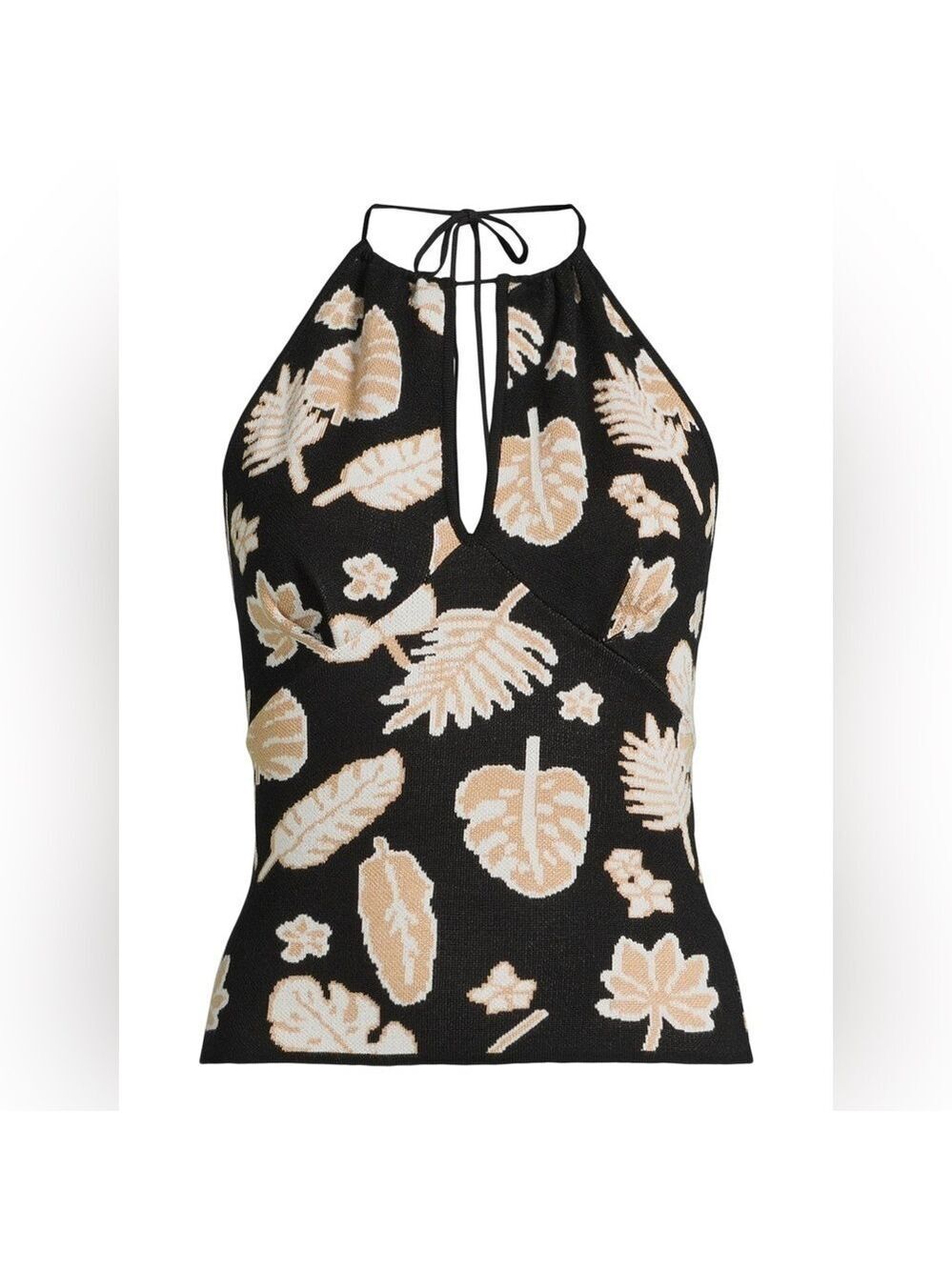Madden NYC Knit Keyhole Halter Shirt NWT Large